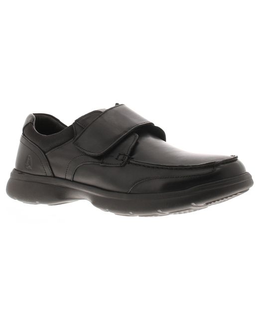 Hush Puppies Black Teens School Shoes Hector Leather Suede Fabric for men