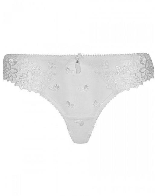 Charnos White Suzette Thong