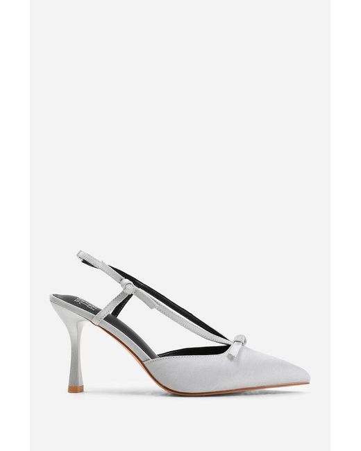 Where's That From White Wheres 'Nieve' High Heel With Pointed Toe And Strap Detail