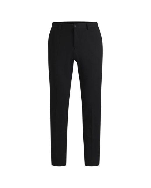 Boss Black Genius Solid Patterned Straight Chinos for men