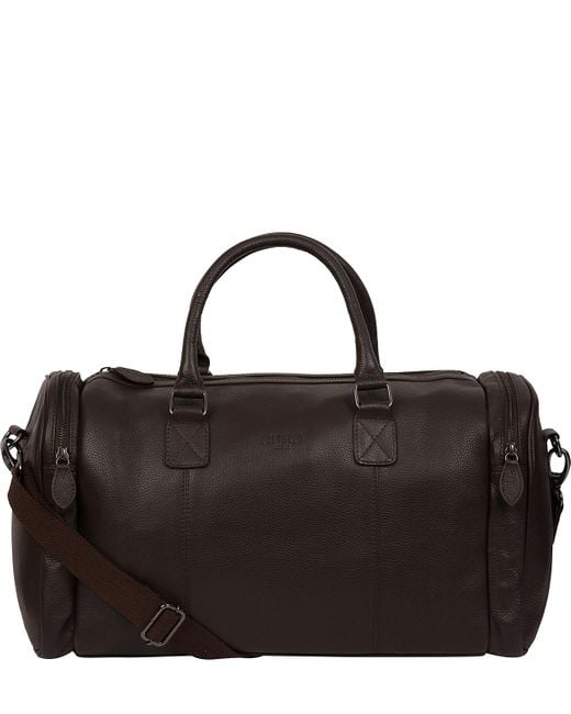Cultured London Black Ocean' Leather Holdall for men