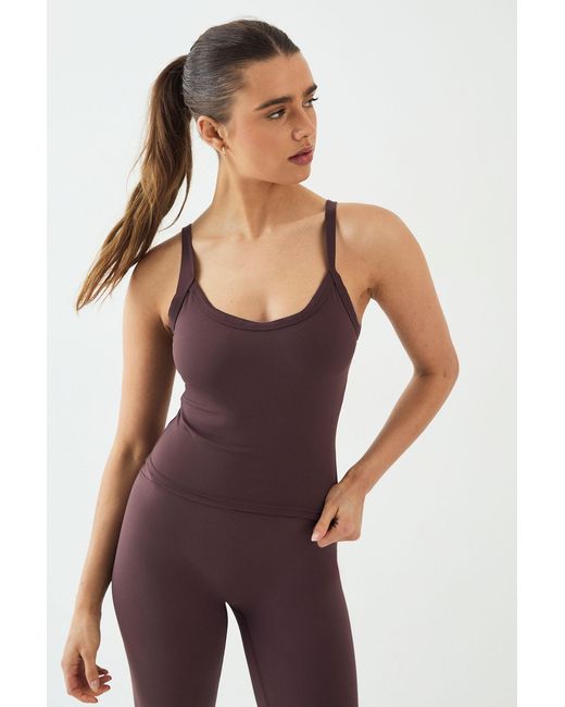 DSGN Studio Purple Sculpt Thick Binding Vest Top