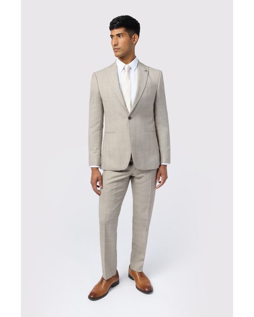 Ted Baker Gray Donne Slim Fit Check Jacket for men