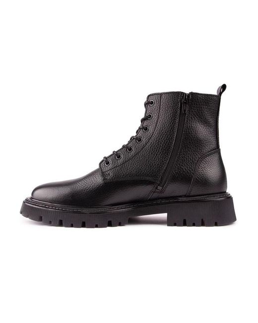 Sole Black Hebron Lace Up Boots for men