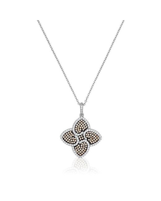 Orphelia Metallic 925 Sterling Chain With Pendant