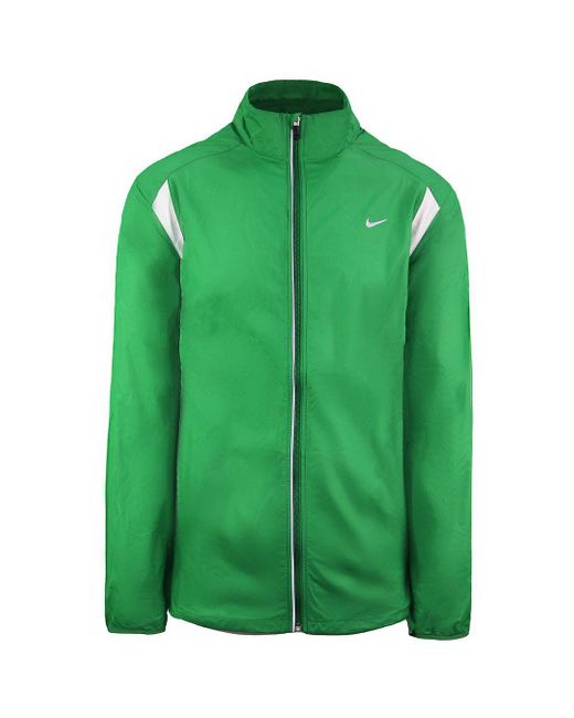 Nike Green Logo Long Sleeve Zip Up Lightweight Jacket 320829 378 for men