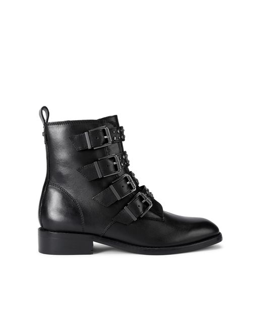 Carvela Kurt Geiger Black Leather Studio Strap Boots