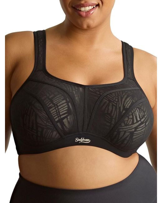 Panache Black Wired Racerback Sports Bra