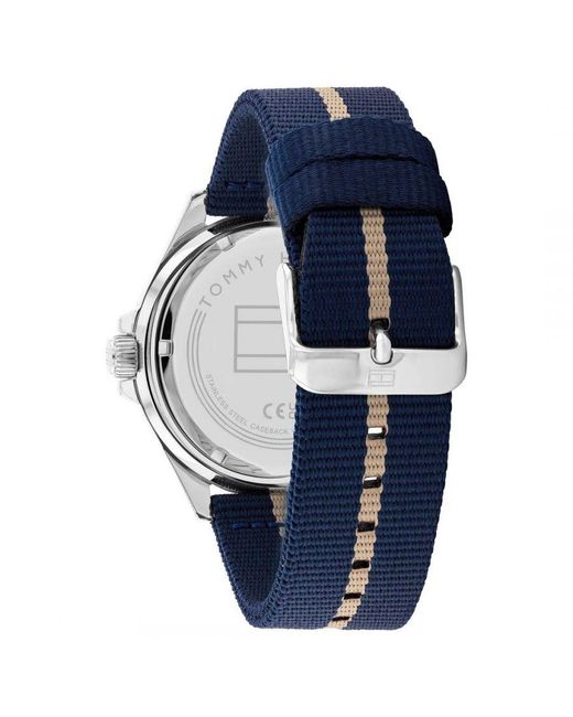 Tommy Hilfiger Logan Watch 1792011 Fabric in Blue for Men | Lyst UK
