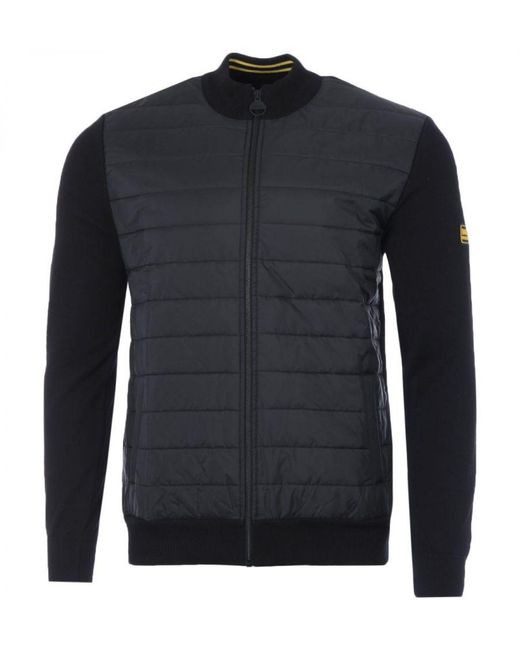 Barbour Blue International Legacy Baffle Zip Through Sweater for men