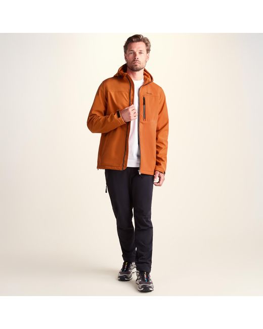 TOG24 Orange Truro Hooded Softshell Jacket for men