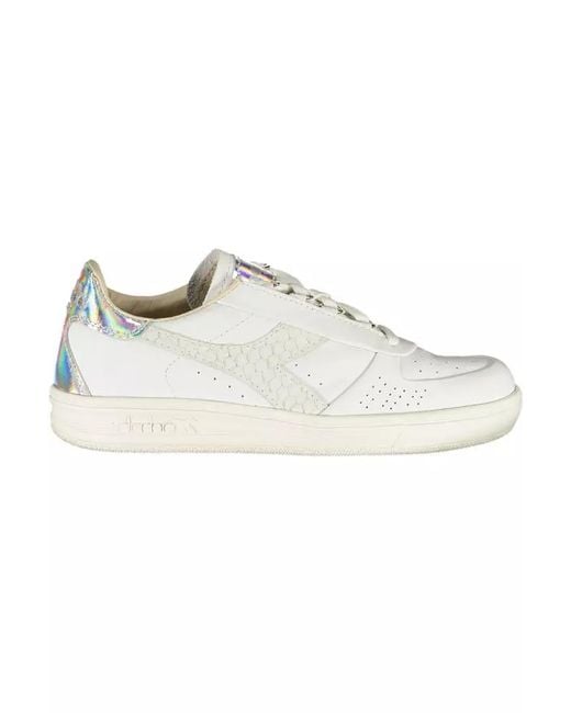 Diadora White Game L Sneakers Mit Schimmernden Akzenten