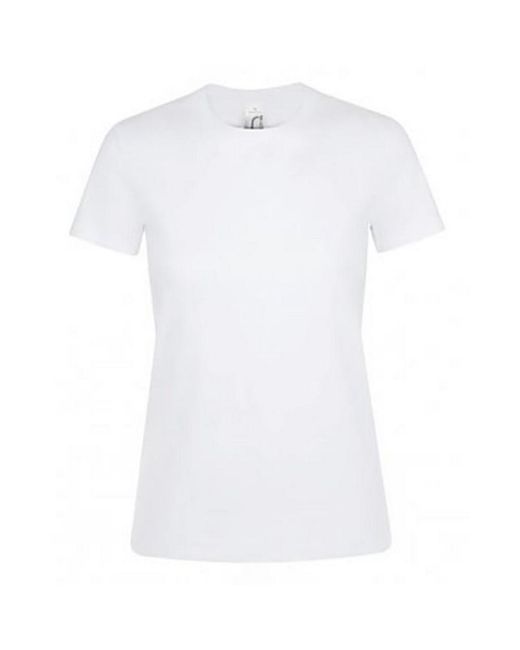 Sol's White Ladies Regent Short Sleeve T-Shirt