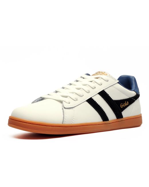 Gola Black Classics Equipe Ii Leather Trainers for men