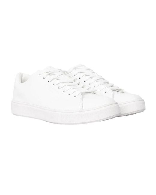 Duck and Cover White Kremes Leather-Look Pu Trainers for men