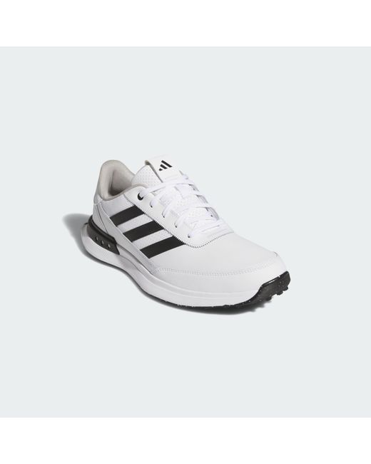 Adidas Originals White S2G 24 Leather Spikeless Golf Shoes for men