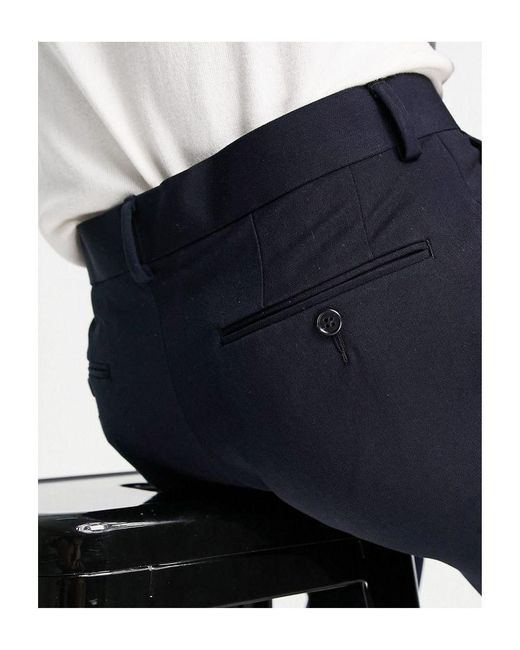 ASOS White Oversized Tapered Smart Trousers for men