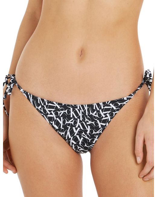 Calvin Klein Blue Kw0Kw02084 Tie Side Bikini Briefs