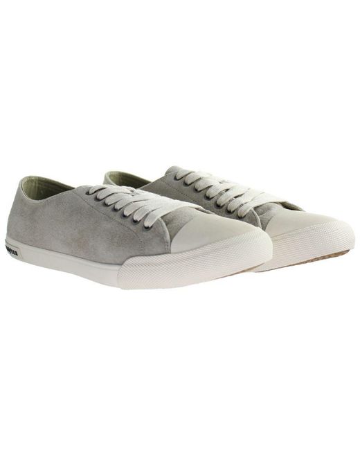 Seavees Gray Army Issue Low Gravel Suede Shoe Shoes Leather for men