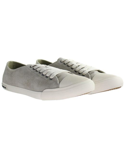 Seavees Gray Army Issue Low Gravel Suede Shoe Shoes Leather for men