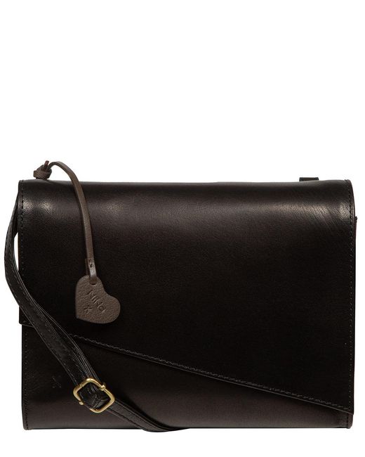 NiNa Amora Black 'Natalina' Leather Cross Body Bag