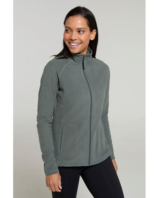 Mountain Warehouse Gray 'Raso' Fleece Jacket Full Zip Soft Touch Warm Outdoors Layer Breathable Gilet