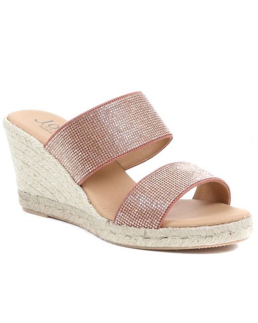 Jones Bootmaker Pink Amabelle Wedge Mule Sandals