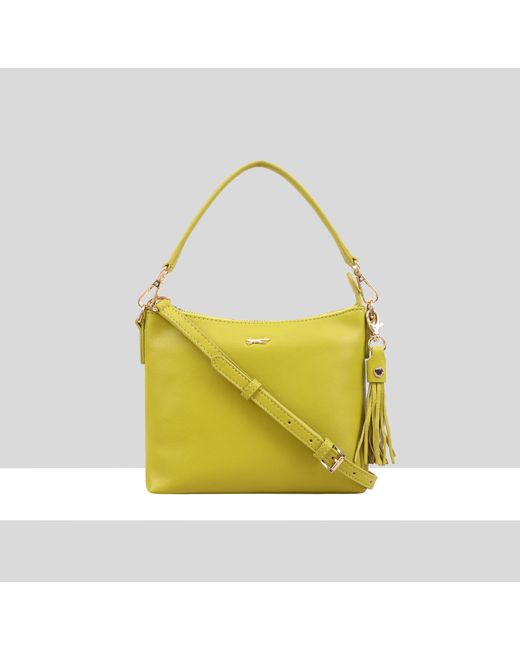 Paul Costelloe Yellow Mestolo Leather Multi Way Bag