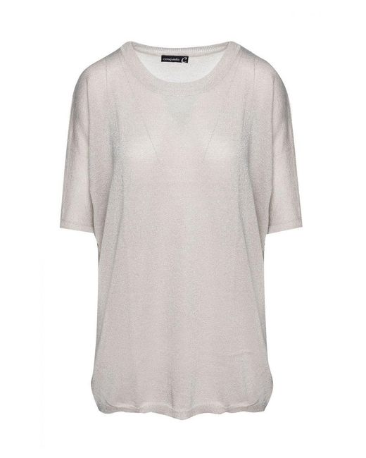 Conquista White Lightweight Shimmer Dress