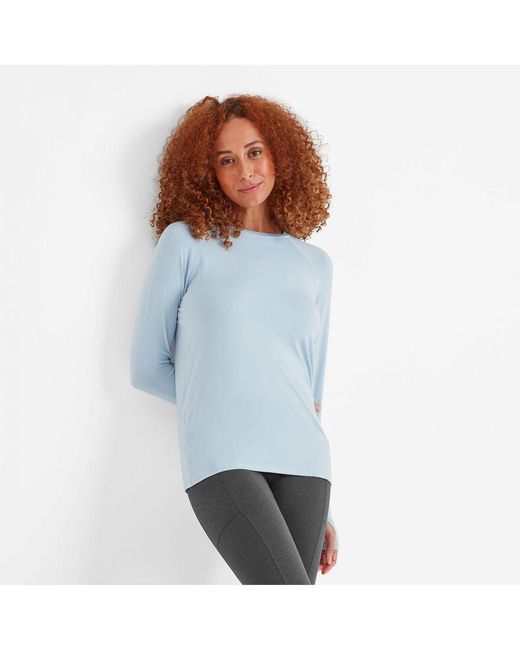 TOG24 Blue Hollier Tech Long Sleeve Top Ice Bamboo