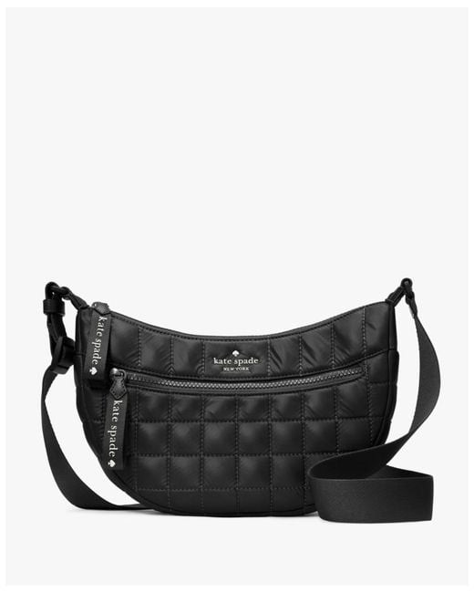 Kate Spade Black Camden Quilted Poly Large Sling Bag
