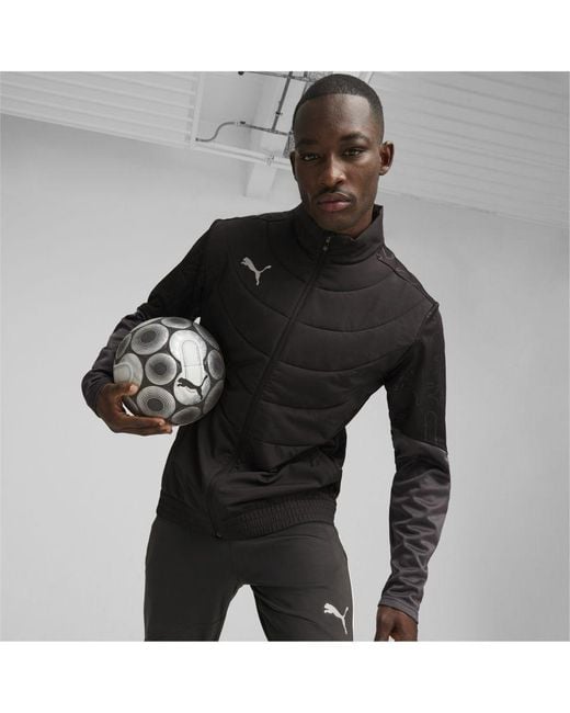 PUMA Black Individual Winterized Football Jacket for men