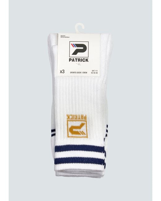 Patrick White Rio Crew Sock 3 Pack