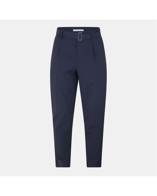 Boss Blue Perin Slim Solid Patterned Chinos for men