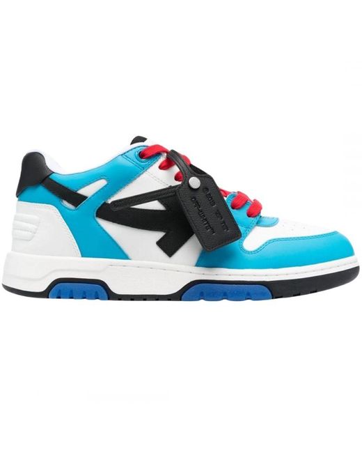 Off-White c/o Virgil Abloh Blue Off- Out Of Office/ Leather Sneakers for men