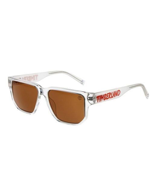 Timberland Brown Transparent Plastic Sunglasses