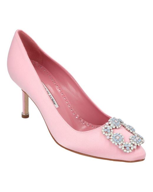 Manolo Blahnik Pink Hangisi 070 Pump