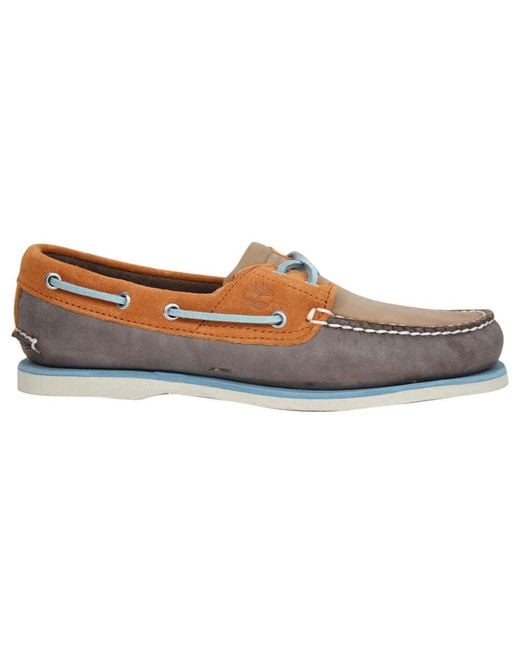 Timberland Brown Lace Up Leather Boat Shoes A16Kn B27B Leather (Archived) for men