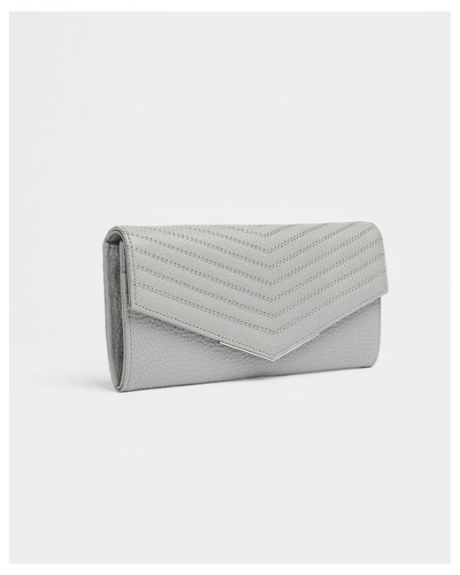 Ted Baker Gray Kkattie Quilted Flap Matinee