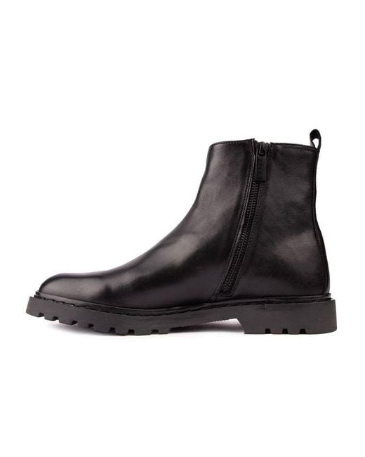 Walk London Black Milano Zip Boots for men