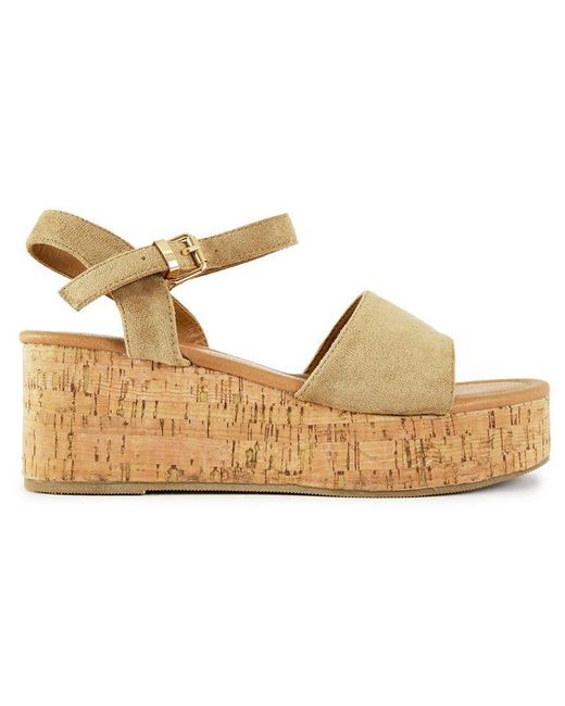 V.Gan Metallic Vegan Gotu Cork Wedge Sandals