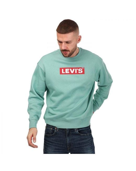 Levi's Green Levi'S Relaxed Graphic Crew Sweatshirt for men