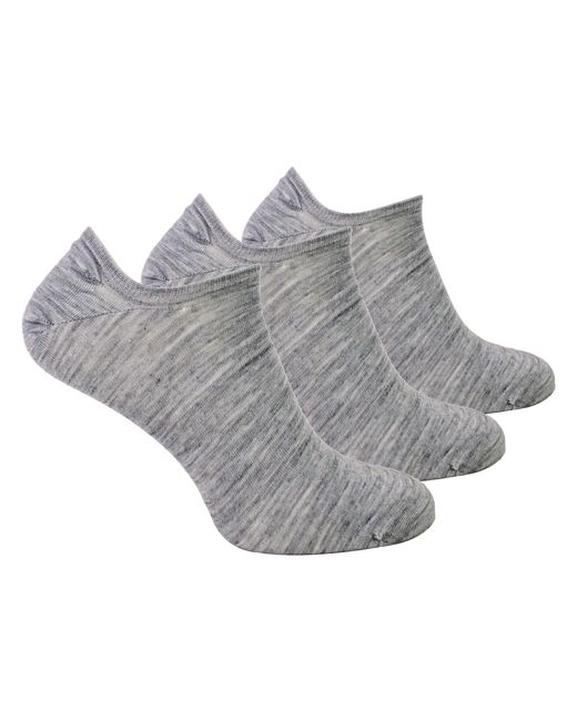 Steve Madden Gray 3 Pairs Multipack Merino Wool Invisible Socks for men