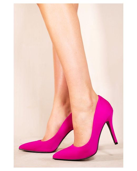 Where's That From Pink Wheres 'Leah' Toe Pump High Heel