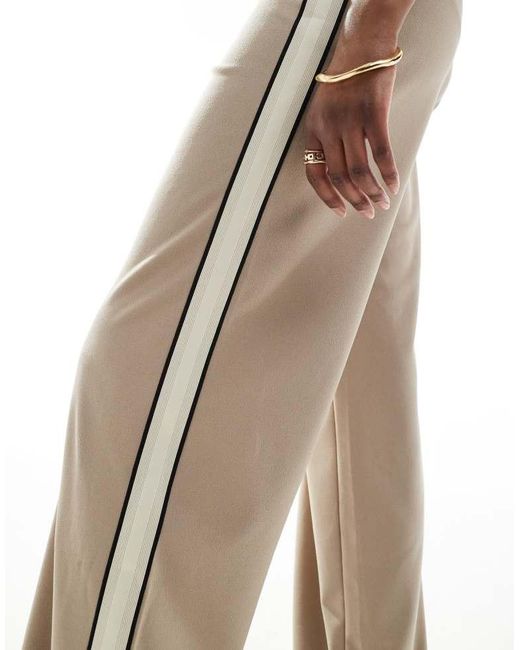 Vero Moda Gray Loose Pull On Trousers With Side Stripe