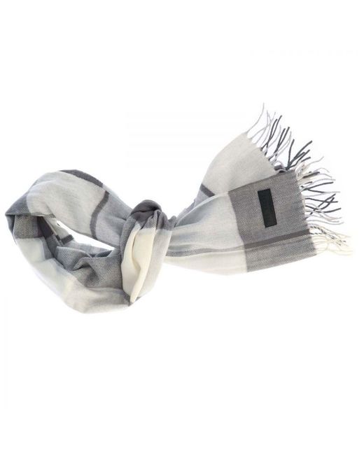 Ted Baker Gray Accessories Tender Large Check Scarf for men