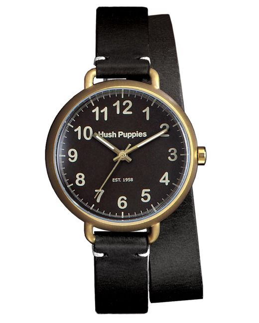 Hush Puppies Black 1958 Watch Leather
