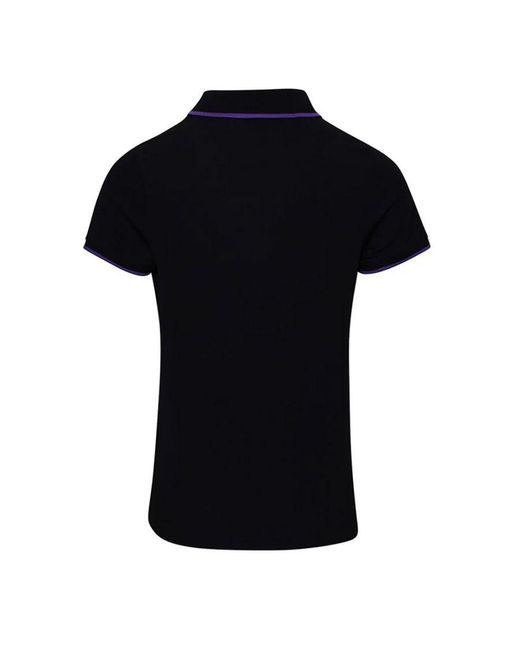 PREMIER Black Ladies Coolchecker Contrast Pique Polo Shirt