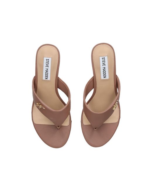 Steve Madden Brown Leather Soundview Sandals