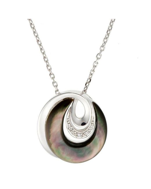 Orphelia Metallic 925 Sterling Set: Chain-Pendant + Earrings